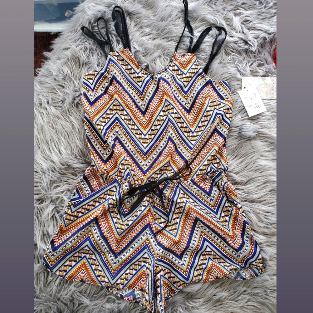 Tribal print romper